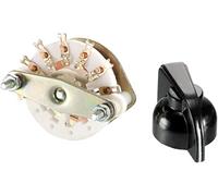 ZIDRMTKVK Encodeur Rotatif 1/2 pôle 6 Position 3/6/7/11 Lancement Sélecteur de Bande sélecable Rotary avec Un commutateur Bouton en Plastique Accessoires 1 PCS(1p6t)