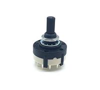 ZIDRMTKVK Encodeur Rotatif 5 pièces RS26 1 pôle 12 Positions Bande sélectionnable sélecteur de Canal poignée Longueur 20 MM avec Bouton(Without Knob)