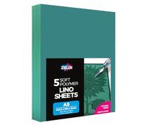 Zieler® Lot de 5 feuilles de lino pour impression lino Format A5 210 x 148 x 3 mm
