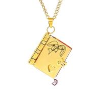 ziella Collier avec pendentif en forme de livre d'amour incroyable avec inscription « To My Daughter » réglable en acier inoxydable avec 6 pages de cadeaux, Acier inoxydable, Pas de gemme