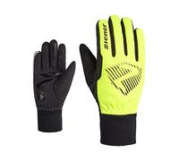 Ziener Dommi Gants de Cyclisme d'hiver en Softshell Coupe-Vent doublés, Jaune Poison, L Mixte Enfant