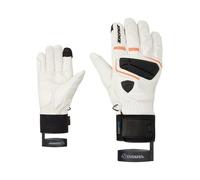 Ziener GALF-Z Gants de Ski/Sports d'hiver pour Homme | Primaloft en Cuir, Toucher, Blanc, Taille 10,5