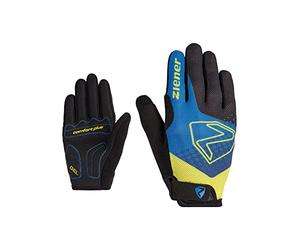 Ziener Gants de Cyclisme Colo pour Enfant | Doigts Longs, Respirants, amortissants, Bleu Persan, M