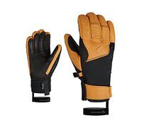 Ziener GANZENBERG Gants de Ski imperméables et Respirants en Laine d'alpin Homme, Noir/Fauve, 9.5