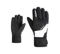 Ziener GATIS-Z Gants de Ski/Sports d'hiver pour Homme, imperméables, sans PFC, Noirs et Blancs, 9,5