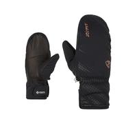 Ziener KAROIA Moufles de Ski/Sports d'hiver pour Femme - Primaloft - Coupe-Vent - Très Chaudes - Noir - Rose métallisé - 7,5