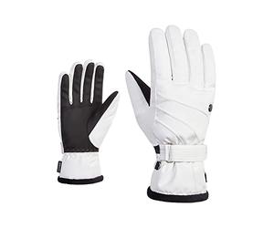 Ziener KASA Gants de Ski pour Femme - Extra Chauds et Respirants - G-Loft - Blanc - 7