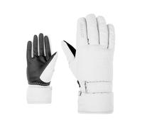 Ziener KISAR Gants de Ski/Sports d'hiver pour Femme, imperméables, sans PFC, Blancs, 6,5