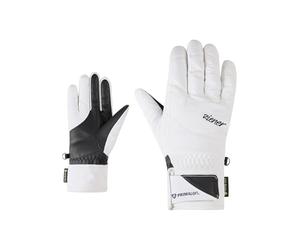 Ziener KLENN-Z Gants de Ski/Sports d'hiver pour Femme - Gore-Tex - Primaloft - sans PFC - Blanc - Taille 8,5