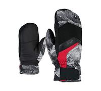 Ziener Labinos AS Mitten Gants de Ski Junior imperméables et Respirants Noir 3 pour garçons, Gants de Ski, Sports d'hiver, imperméables, Respirants, 801949, imprimé Montagne Gris, 3 (UE)