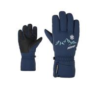 Ziener LAILLA Gants de Ski/Sports d'hiver pour Enfant, imperméables, sans PFC, Bleu Marine, Taille 3