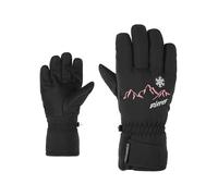 Ziener LAILLA Gants de Ski/Sports d'hiver pour Enfant, imperméables, sans PFC, Noirs, 7,5