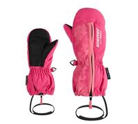 Ziener LANGELO-Z Moufles de Ski/Sports d'hiver pour Enfant - Imperméables - Longue Manchette - Fermeture éclair Longue - Rose Pop - Taille 3,5