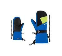 Ziener LANIC-Z Moufles de Ski pour Enfant - Gore-Tex - Manchettes Longues - Extra Chaudes - Noir - Bleu Persan - 6,5