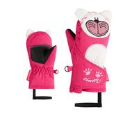 Ziener LANIMALO-Z Moufles de Ski/Sports d'hiver pour Enfant - Motif Animal - Imperméables - Rose Pop - 3,5