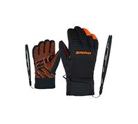 Ziener LANUS AS Gants de Ski pour Enfants | Imperméables, Respirants, Tendance, Primaloft Orange Vif 3,5