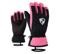 Ziener Larino Gants de Ski Unisexe pour Enfant Taille Unique Noir/Rose Dahlia