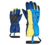 Ziener Leo Gants de Ski/Sports d'hiver pour Enfant | Longue Fermeture éclair, Leash, Bleu persien, 116