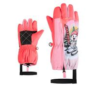 Ziener Leo-Z Gants de Ski pour Tout-Petit - Coupe-Vent - Imperméable - Longue Fermeture éclair - Rose Fluo - Taille 2,5