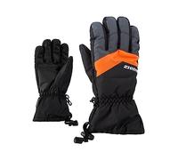 Ziener Lett AS Glove Junior Gants de Ski pour Enfants pour Sports d'hiver, imperméables, Respirants, Noir/Graphite, 4,5