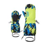 Ziener Levi-Z Moufles de Ski/Sports d'hiver pour Enfant - Imperméables - Longue Manchette - Fermeture éclair Longue - Camouflage - Bleu Persan - 2,5
