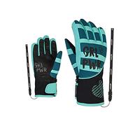 Ziener Liwa Gants de Ski pour Fille - Imperméable - Primaloft - Tendance - Bleu Sea.arcadian Vert - 3