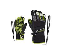 Ziener Lonzalo Primaloft Gants de Ski imperméables et Respirants pour Sports d'hiver Fille - Noir/citron vert - 4.5