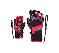Ziener Lonzalo Primaloft Gants de Ski imperméables et Respirants pour Sports d'hiver Fille - Noir/rose fluo - 4.5