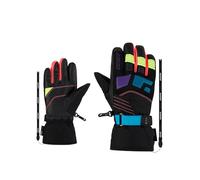 Ziener LUKIAN-Z Gants de Ski/Sports d'hiver pour Enfant, imperméables, Thermiques, Leash, Multicolore, 6,5