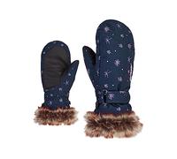 Ziener Moufles de Ski à LED pour Fille - Chaudes, Respirantes, imprimées en Cristal de Neige, 5,5