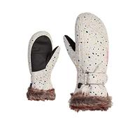 Ziener Moufles de Ski à LED pour Fille - pour Sports d'hiver - Chaud et Respirant - Impression terazzo - 7,5