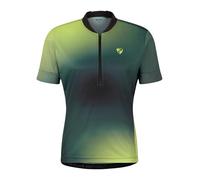 Ziener NEMIC Maillot de Cyclisme pour Homme - VTT | Vélo de Route - Respirant, séchage Rapide, élastique, Manches Courtes, Noir Citron amer, 50