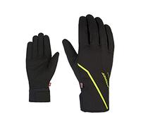 Ziener Ultimo Gants Nordiques pour Homme | Coupe-Vent, Respirant, doublé, Noir/Vert Citron, Taille 11