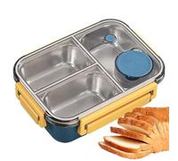 Ziennhu Boîte à lunch en acier inoxydable - Boîte à lunch à litière avec une bague de séparation et de scellage | Box pour mits 3 sujets | La considération peut être réutilisable pour le pique-n