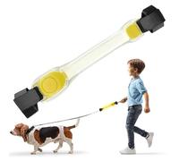 Ziennhu Brassard LED pour courir - Bracelets réfléchissants LED qui brillent dans les lumières d'avertissement sombres pour courir la nuit, 2nd Generation Silicone Armband-White, Voir description