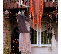 Ziennhu Fantôme d'halloween | Fantôme Sinistre Suspendu Effrayant - Accessoires Effrayants avec Effets Lumineux Et Sonores pour Intérieur Extérieur Maison Jardin