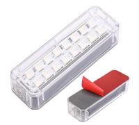 Ziennhu Feu Clignotant LED Solaire Moto V1, Éclairage Sécurité Nuit, Phare Compact Double Rangée, Lampe Avertisseur Tactile, Lumière Étanche Visibilité Route Brume, Accessoire Avertissement Véhicule