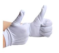 Ziennhu Gants Blancs Costume - Gants Uniforme Anti-Dérapants À Prise Ferme - Complets Doigts pour Fête, Cosplay, Jardinage, Mariage, Costume