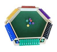 Ziennhu Plateau Roulant de dés, Jeu de dés en Bois Shut The Box Travel - 6 Joueurs à l'épreuve de l'eau, Version de Jeu Classique de Table et de Table de pub pour