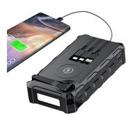 Ziennhu Powerbank Solaire - Chargeur Portable Rapide avec Lumière Intégrée - Fonction SOS Intégrée, Boussole Et Étanche pour Hommes Et Femmes