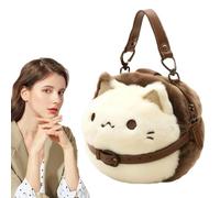 Ziennhu Sac messager chat mignon - Bandoulière douce à motif félin | Petit accessoire main ou pochette pour poupée | compagnon pour filles | Cadeau kawaii tendance pratique