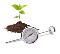 Ziennhu Thermomètre de Sol Jardinage - Sonde 50 cm | Mesure Compost 0 à 120 °C | Instrument détection Physique extérieur Potager Serre précision Durable Facile Utilisation Accessoire Outil