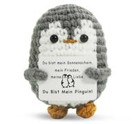 ZIENZENGYA Cadeau d'anniversaire pour lui, cadeau « Ich liebe Dich » pour un ami, cadeau de Saint-Valentin pour lui, cadeau de pingouin positif pour homme et femme