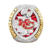 ZIERVIA Bague de champion de football - Kansas Mahomes 15 - Cadeau commémoratif for les fans(2019-2020,8#)