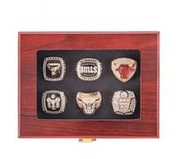 ZIERVIA Bague de Championnat Chicago Michael Jordan - Bulls 7 Variantes (Collection 1991/1992/1993/1996/1997/1998 et 6 Ans), Ornement de Collection périphérique Sportif(All,12#)