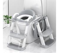 Zieyeen Siège d'apprentissage de la propreté avec marchepied, toilettes d'apprentissage de la propreté pour garçons et enfants, siège de toilette réglable pour toilettes avec marches larges