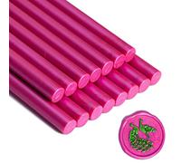 Zifospy Bâton de Sceau de Cire - 15 Pièces Pistolet à Colle Pour Faire-Part de Mariage, Cartes, Enveloppes (Rose Pink)