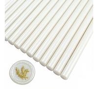 Zifospy Lot de 26 Bâtonnets de Cire à Sceller 7mm pour Pistolet à Colle - Scellage Élégant pour Invitations de Mariage, Cartes de Vœux, Bouteilles de Vin et Projets DIY(Blanc nacré）