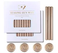 Zifospy Lot de 60 mini bâtons de cire pour pistolet à colle de 7 mm, adaptés pour sceaux de cire, cartes de vœux, lettres, bouteilles de vin et loisirs créatifs, champagne doré