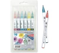 Zig Clean Color Lot De 6 Pinceaux Souples Fabriqués Au Japon (Couleurs Fumées)[Z986]